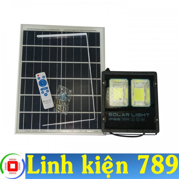 Đèn LED năng lượng mặt trời LED pha 100W 2 khoang